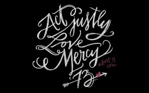 Love mercy black image