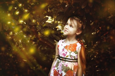 girl and firefly