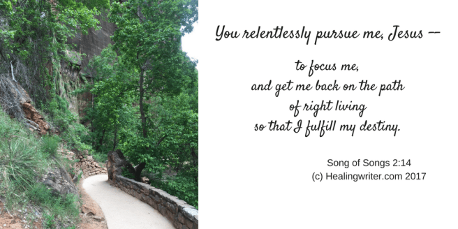 You relentlessly pursue me Jesus Path image 2017