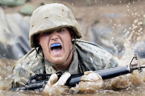 training military soldier